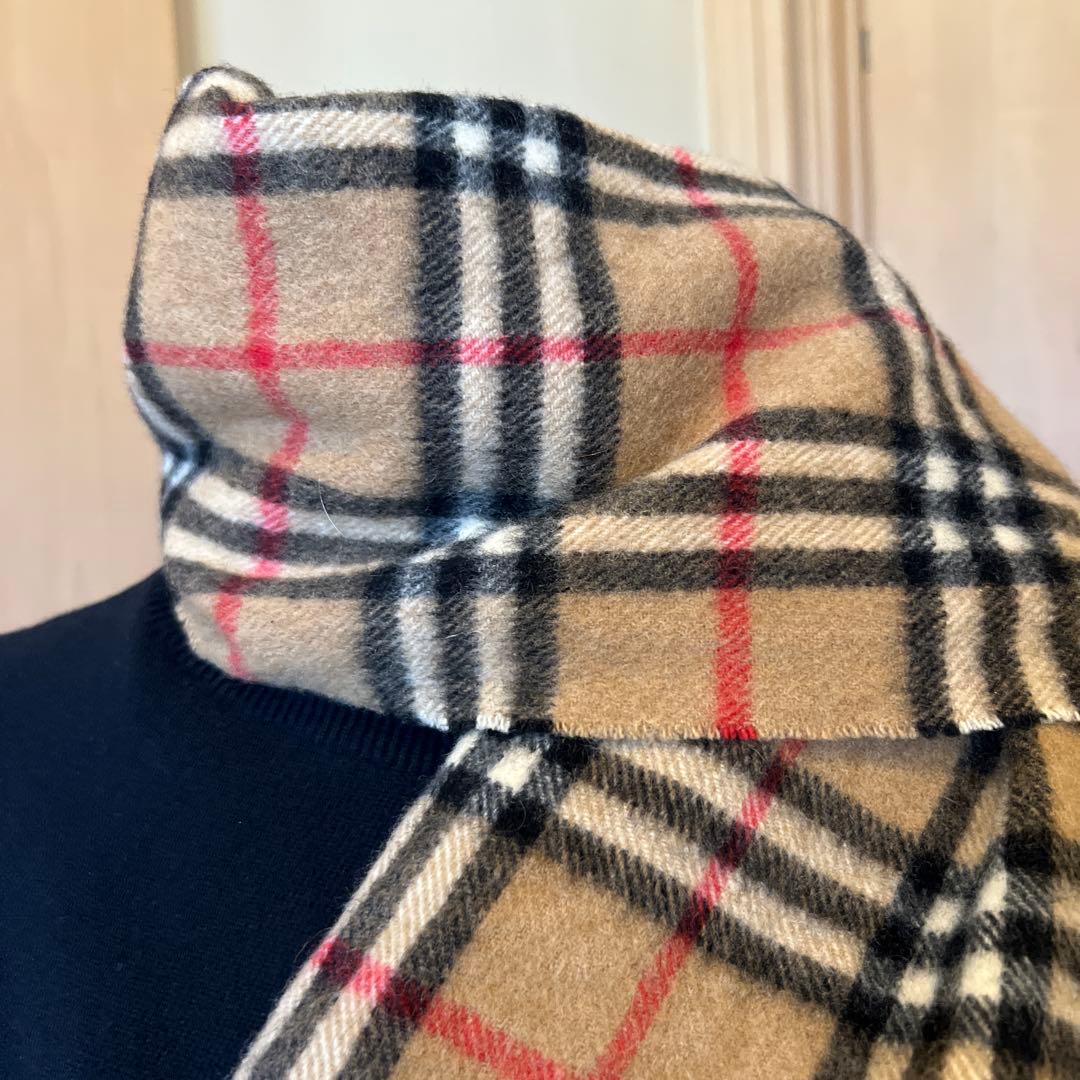 【美品】Burberrys カシミヤ100% マフラー ノバチェック 英国製