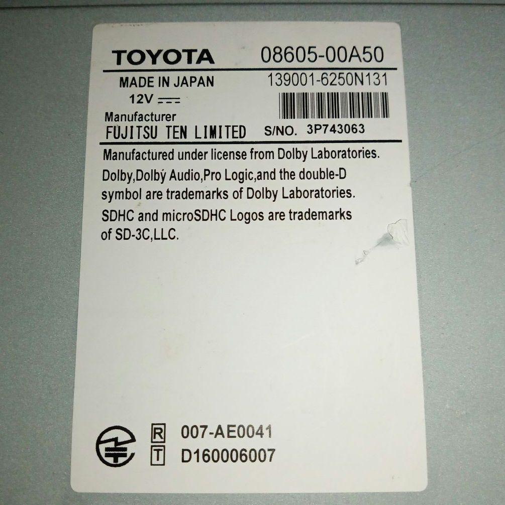 トヨタ純正ナビ　NSZT-W66T 2018年版