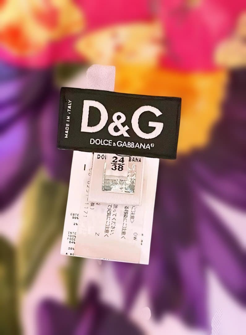 D&G　DOLCE&GABBANA　蝶プリント トレンチコート ピンク