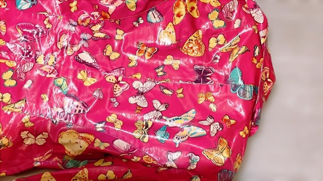 D&G　DOLCE&GABBANA　蝶プリント トレンチコート ピンク