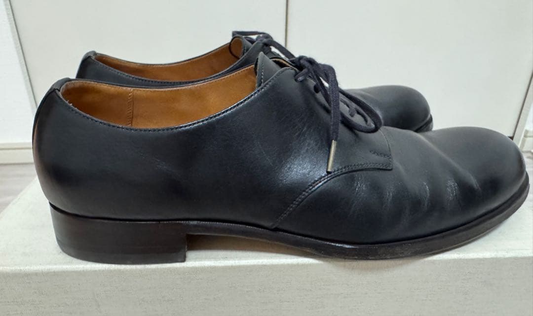 forme フォルメ プレーントゥ 短靴 外羽根 ブラック サイズ5 1/2