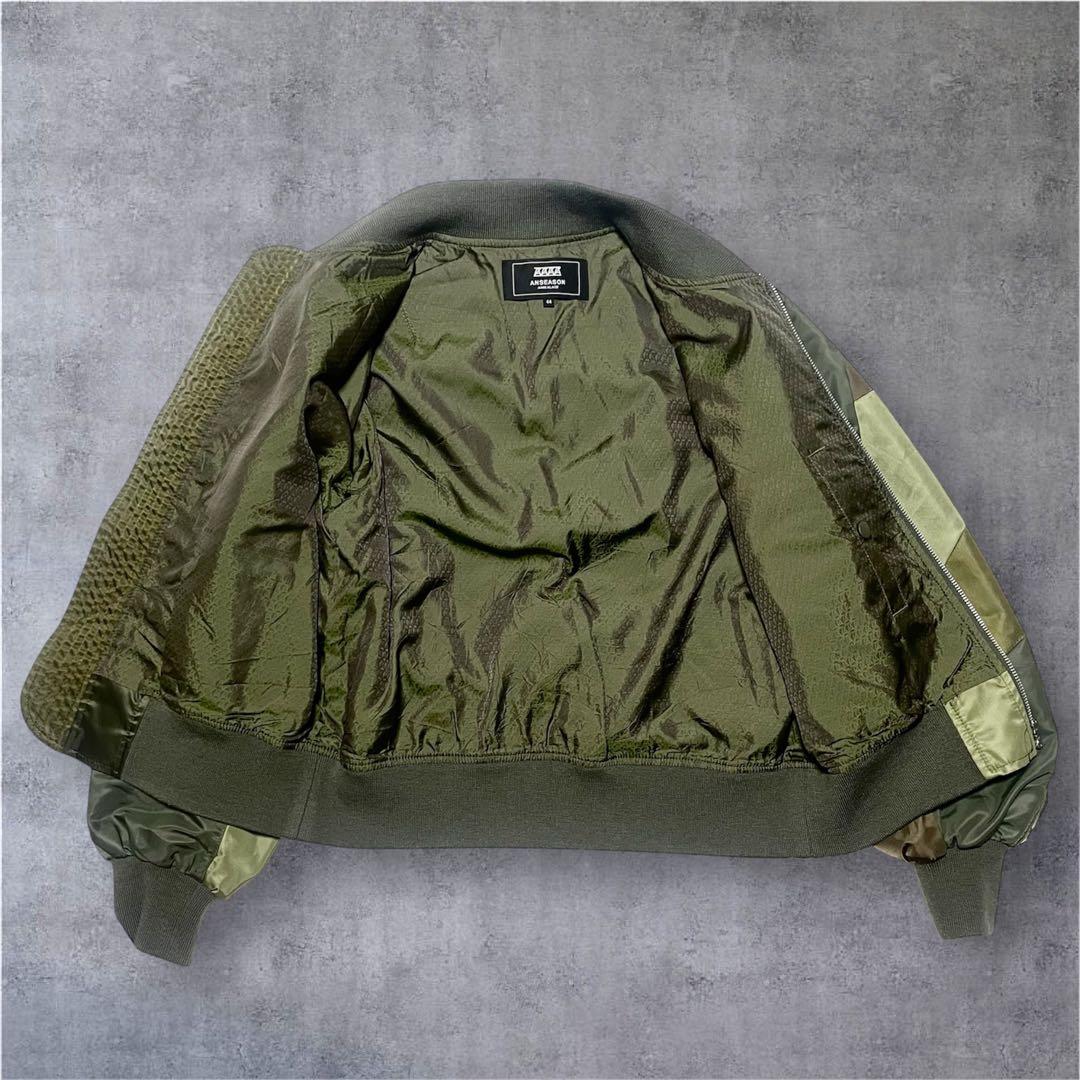 美品 希少 アンリアレイジ PANEL PATCHWORK MA-1 ジャケット