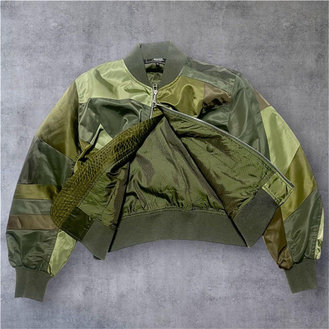 美品 希少 アンリアレイジ PANEL PATCHWORK MA-1 ジャケット