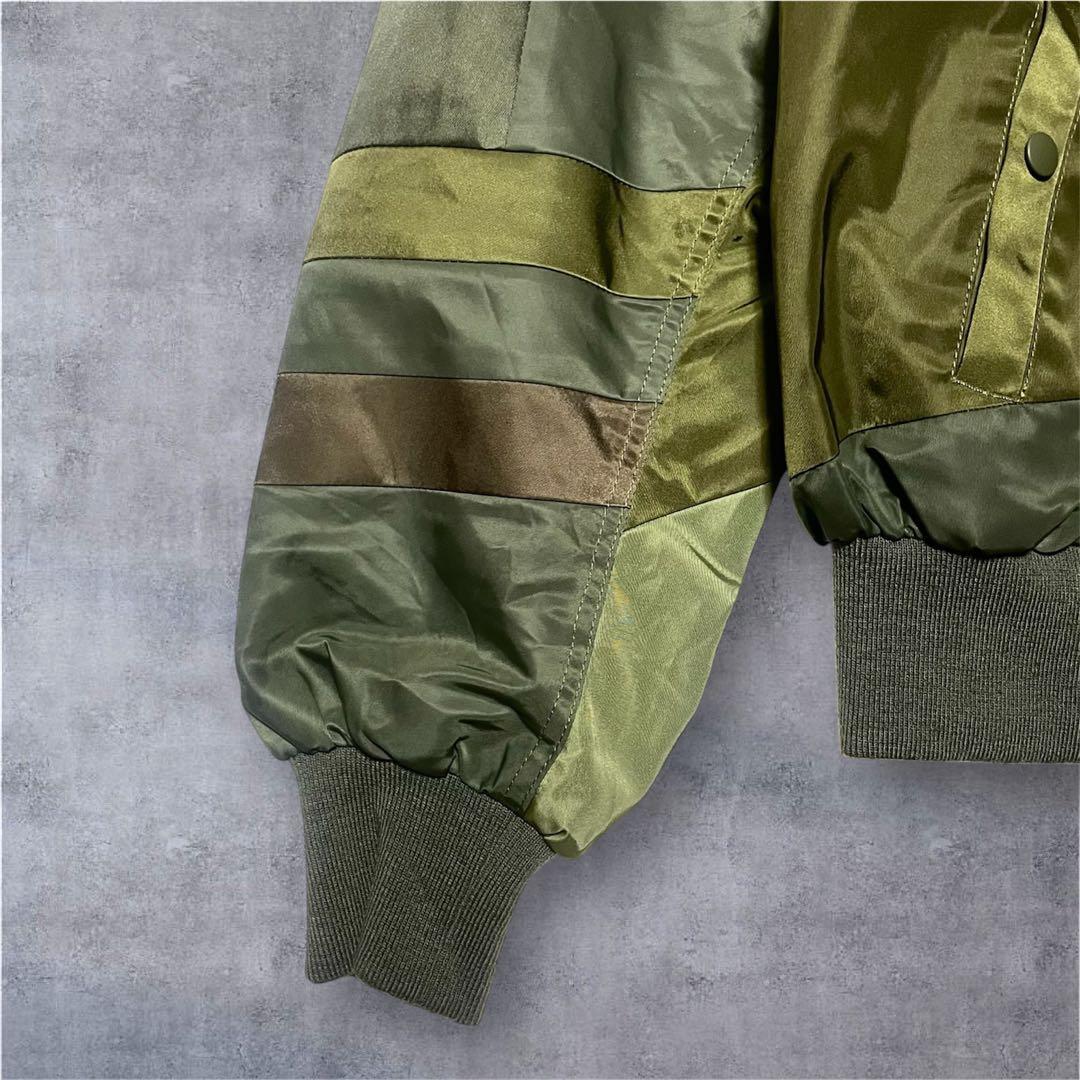 美品 希少 アンリアレイジ PANEL PATCHWORK MA-1 ジャケット