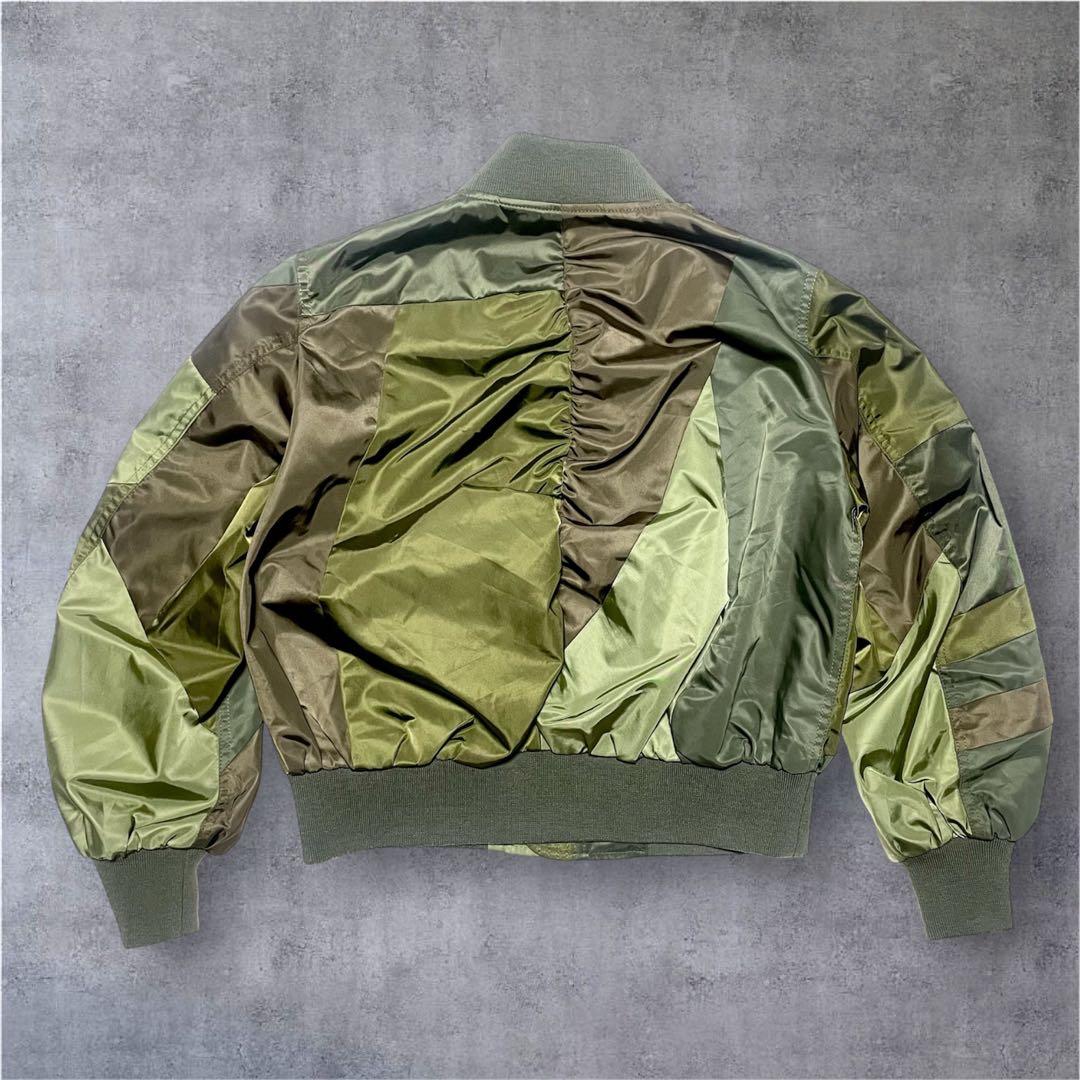 美品 希少 アンリアレイジ PANEL PATCHWORK MA-1 ジャケット