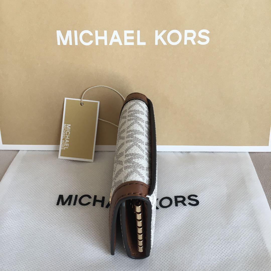 新品 マイケルコース MICHEAL KORS シグネチャーバニラ キーケース