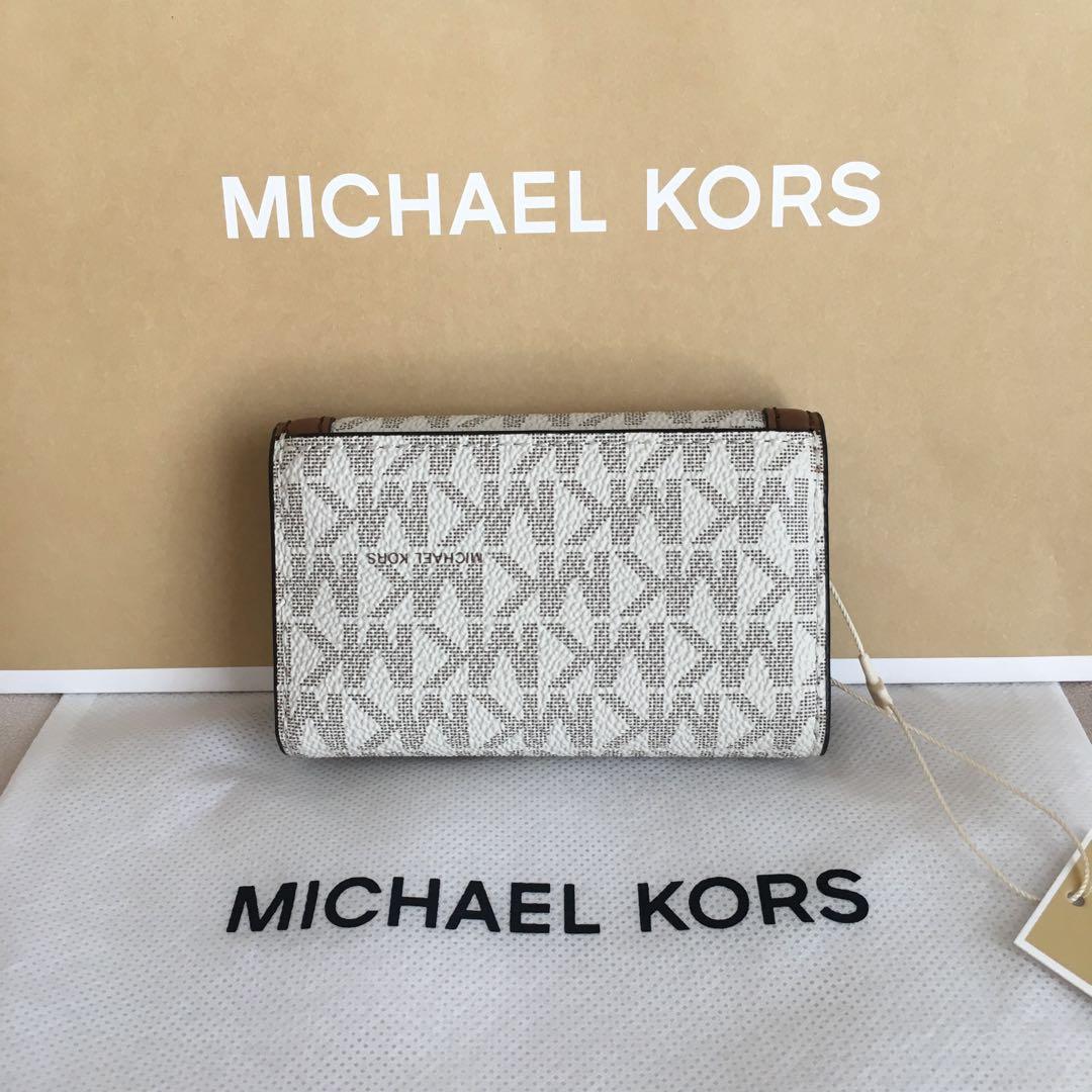 新品 マイケルコース MICHEAL KORS シグネチャーバニラ キーケース