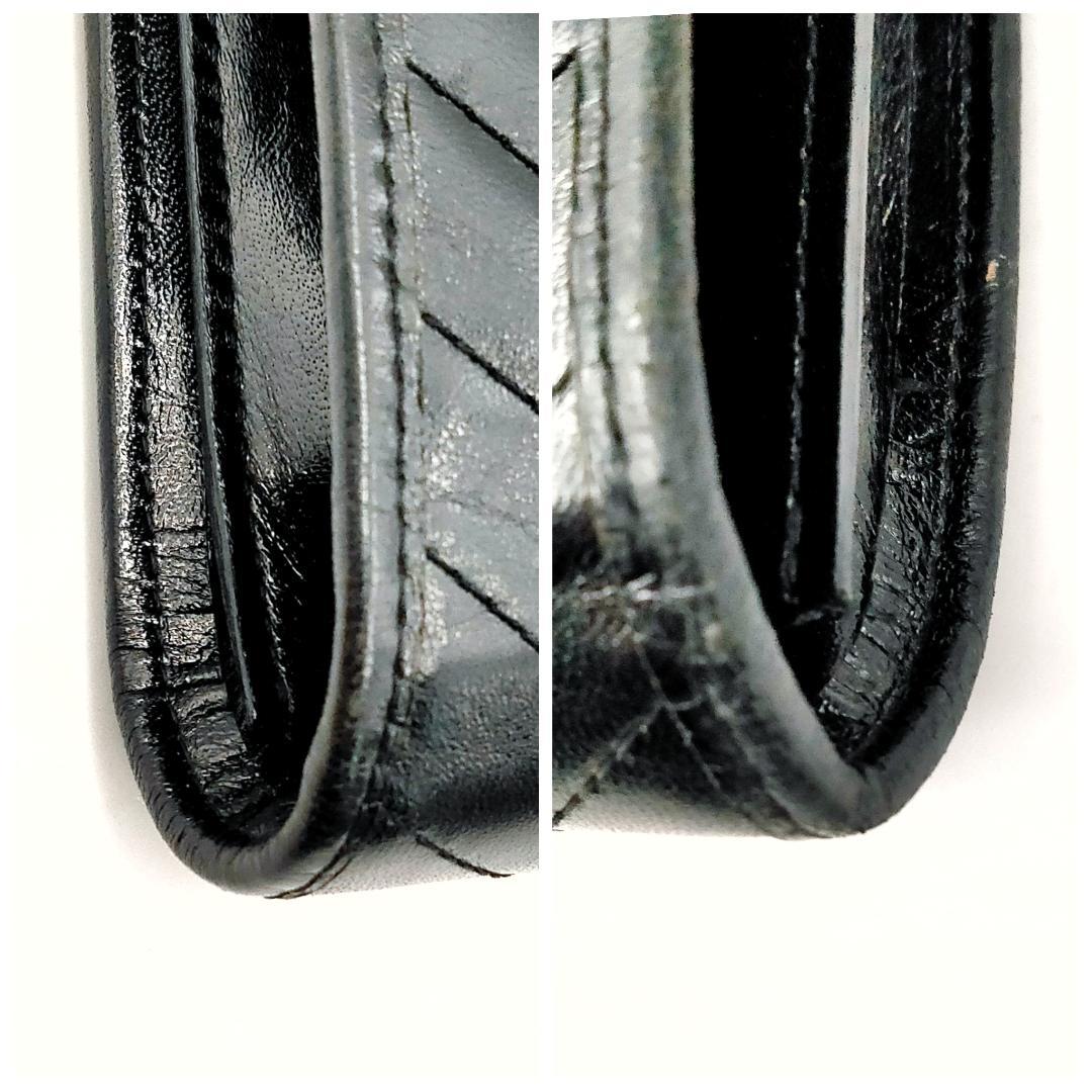 サンローラン　Vステッチ 黒 カサンドラ クラッチバッグ