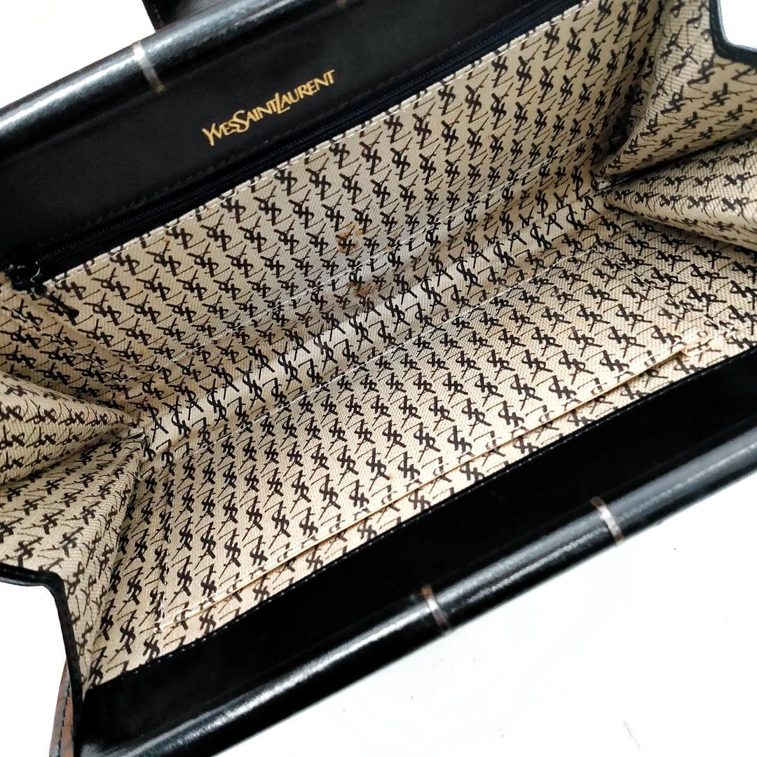 サンローラン　Vステッチ 黒 カサンドラ クラッチバッグ