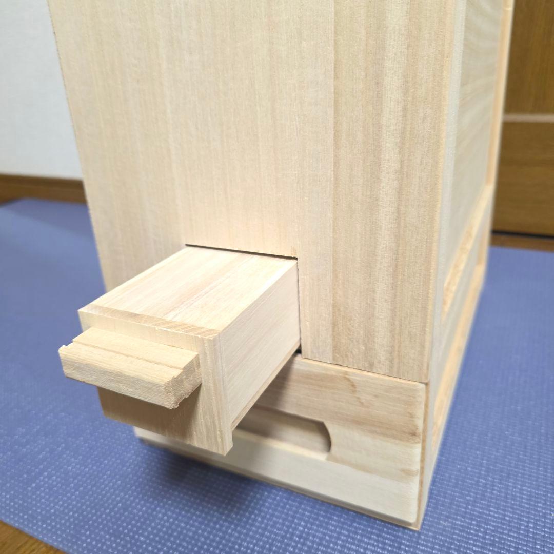 366【ほぼ未使用】竹本木箱店 米蔵 米びつ 桐製 ライスストッカー 30kg