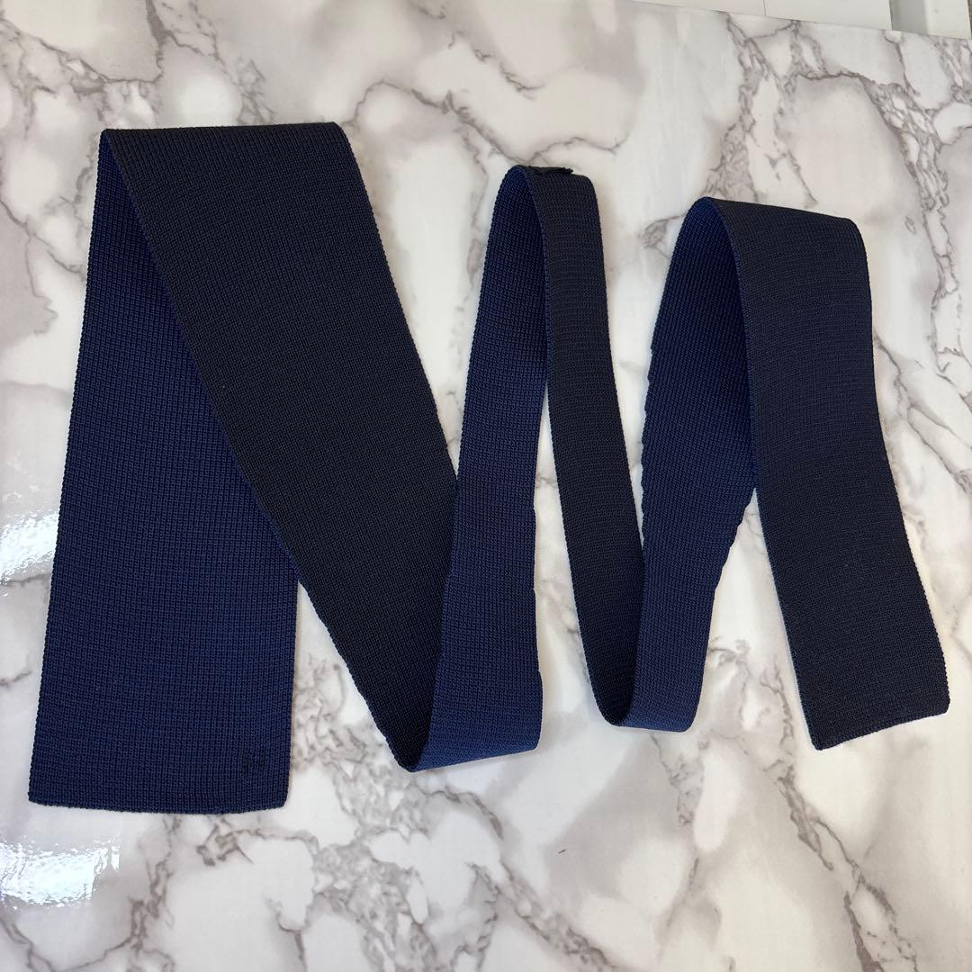 【極美品✨】HERMES ニットタイ　ニットネクタイ　2way 黒　青　ブラック