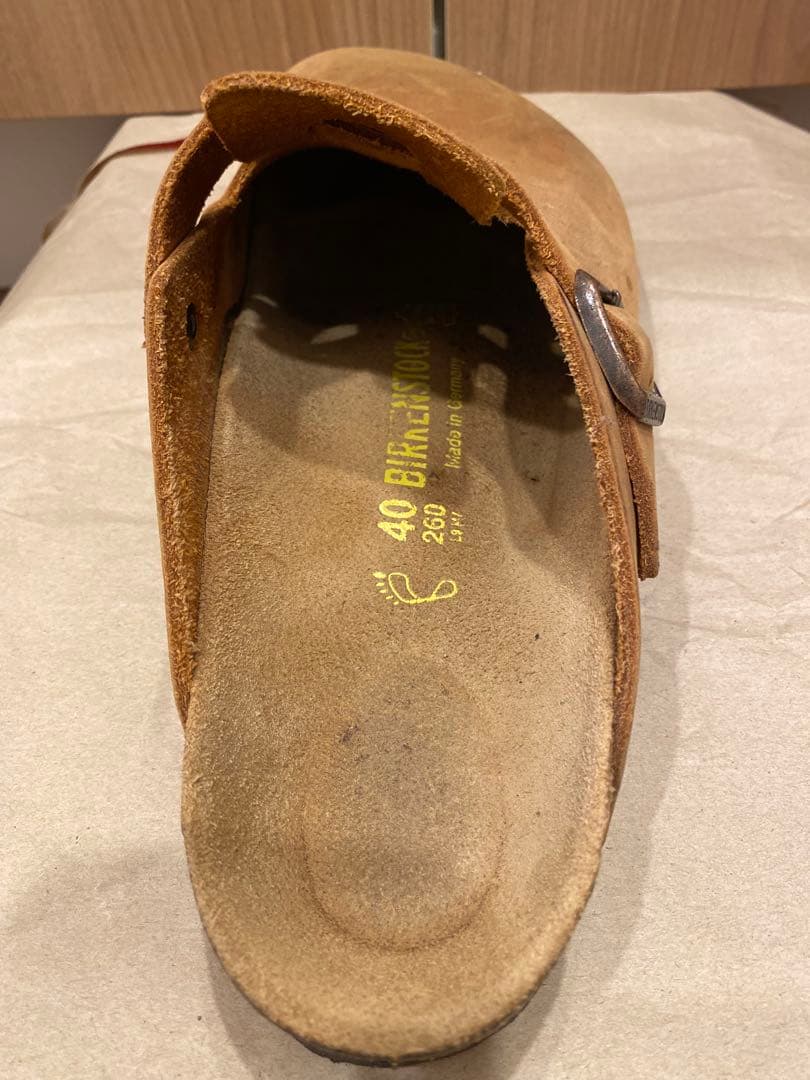 【BIRKENSTOCK】Boston・スエードレザー・ミンク　26センチ