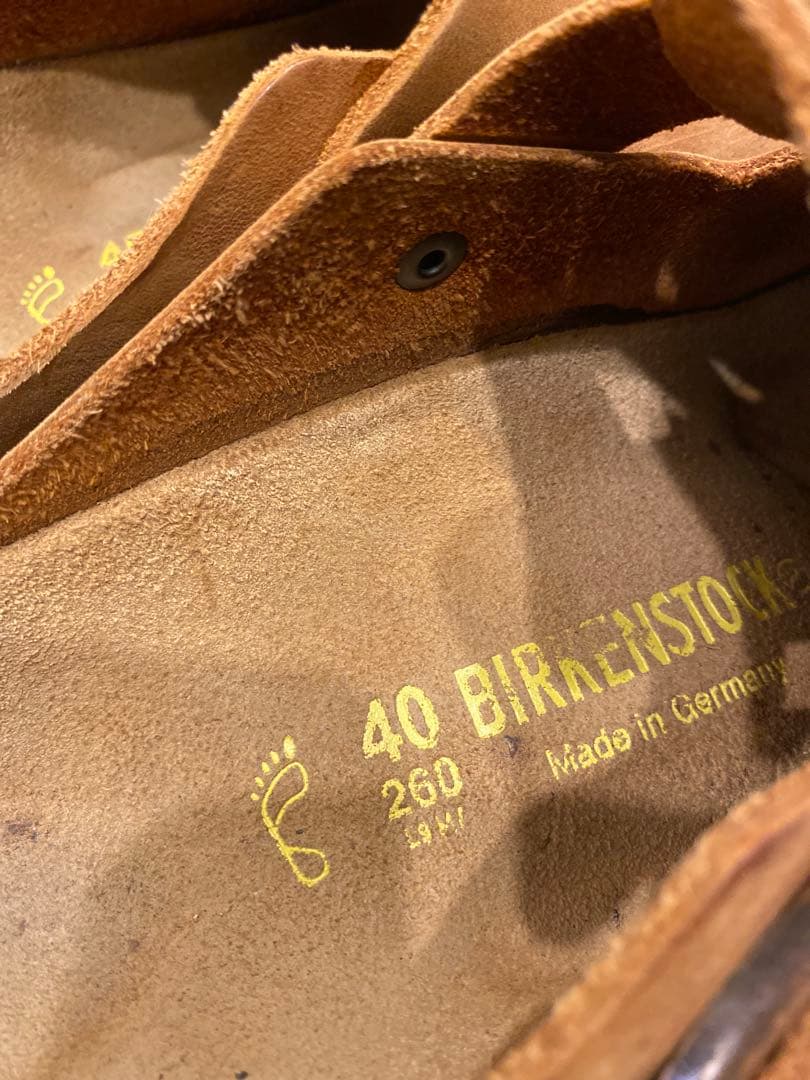【BIRKENSTOCK】Boston・スエードレザー・ミンク　26センチ