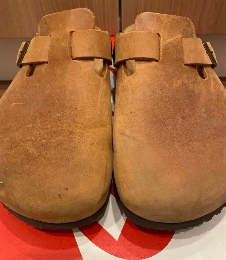 【BIRKENSTOCK】Boston・スエードレザー・ミンク　26センチ