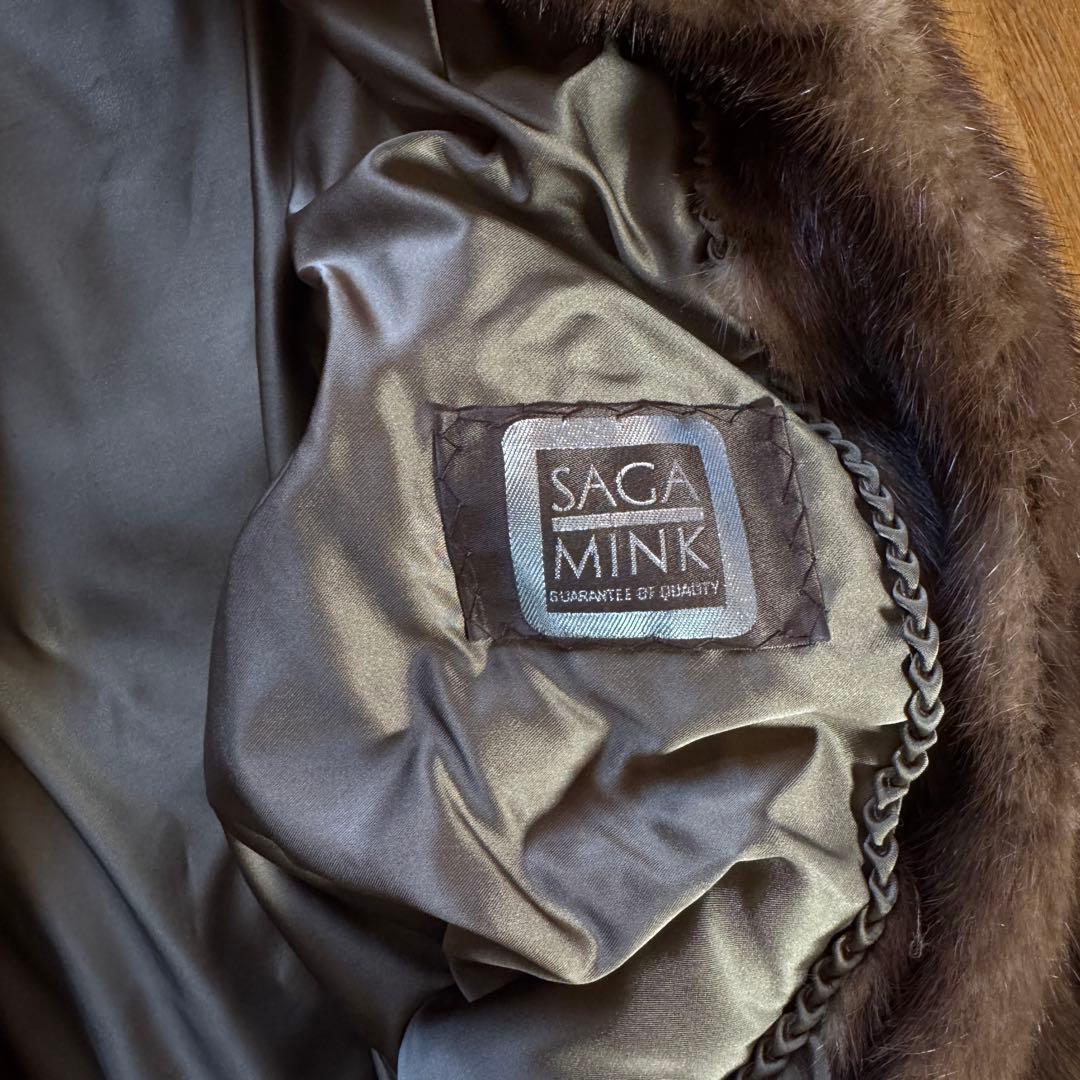 【新品未使用】SAGA MINK サガミンク デミバフ毛皮 ファー ロングコート