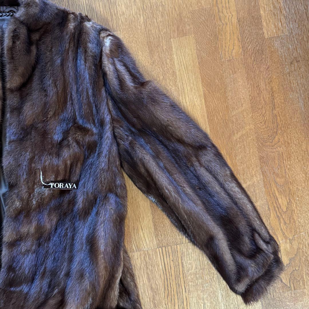 【新品未使用】SAGA MINK サガミンク デミバフ毛皮 ファー ロングコート