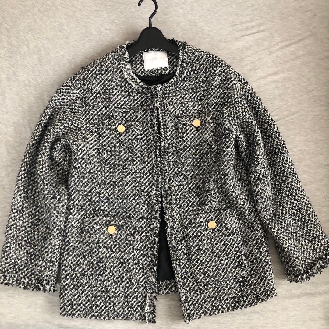 リヴドロワ ツイードフリンジジャケット