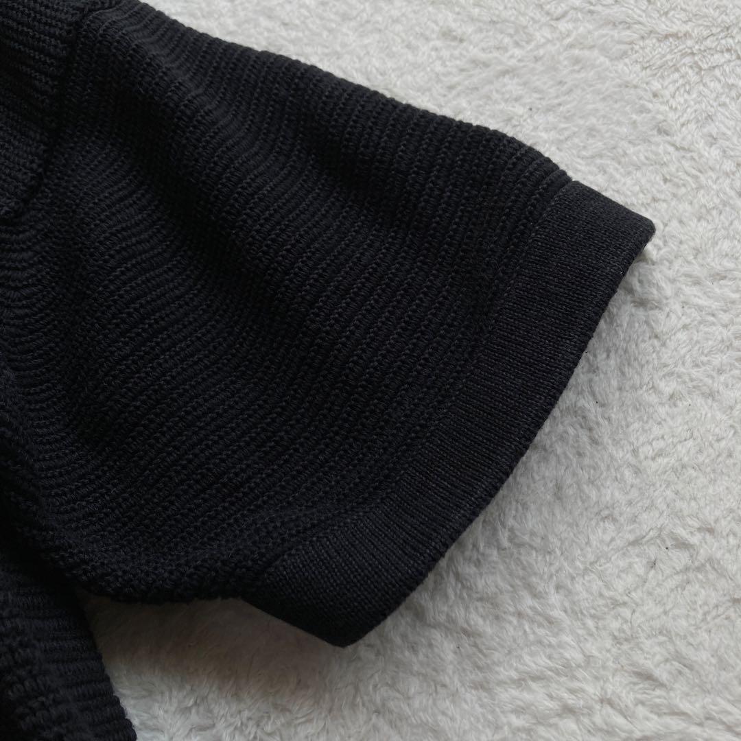 BATONER バトナー 半袖サマーニットポロシャツ コットン L 黒