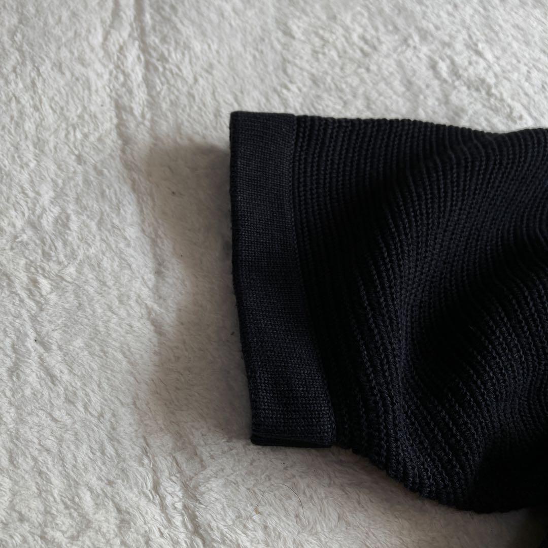 BATONER バトナー 半袖サマーニットポロシャツ コットン L 黒