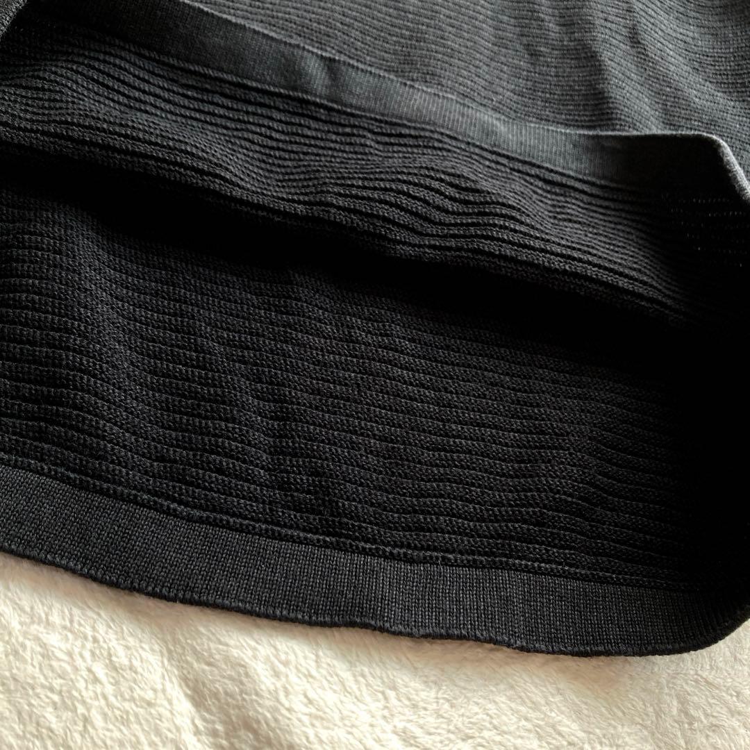 BATONER バトナー 半袖サマーニットポロシャツ コットン L 黒