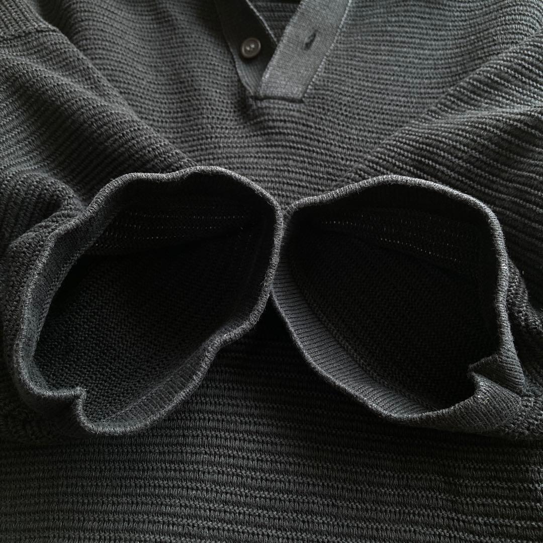 BATONER バトナー 半袖サマーニットポロシャツ コットン L 黒