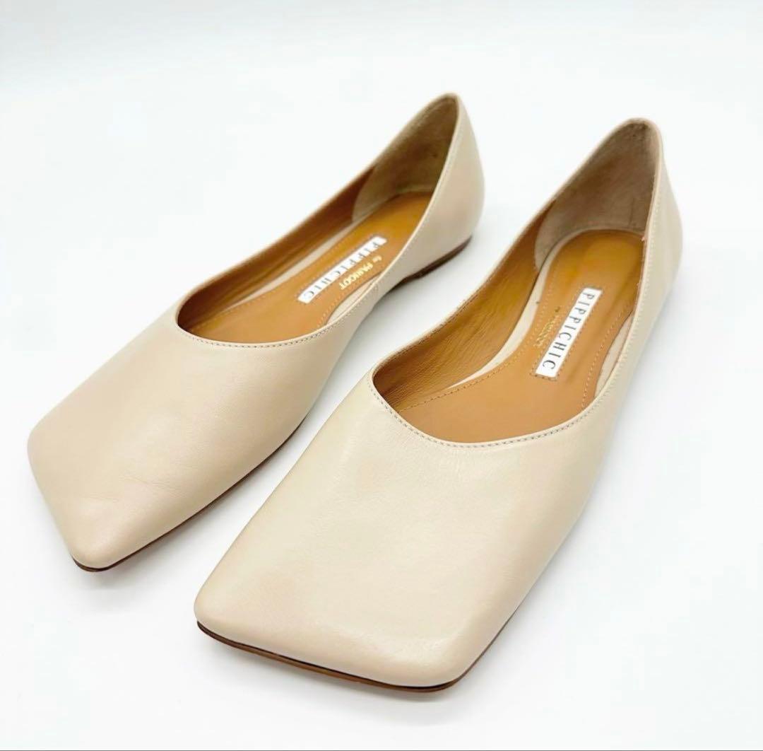 【極美品】PIPPICHIC LINDA スクエアトゥ パンプス 23cm