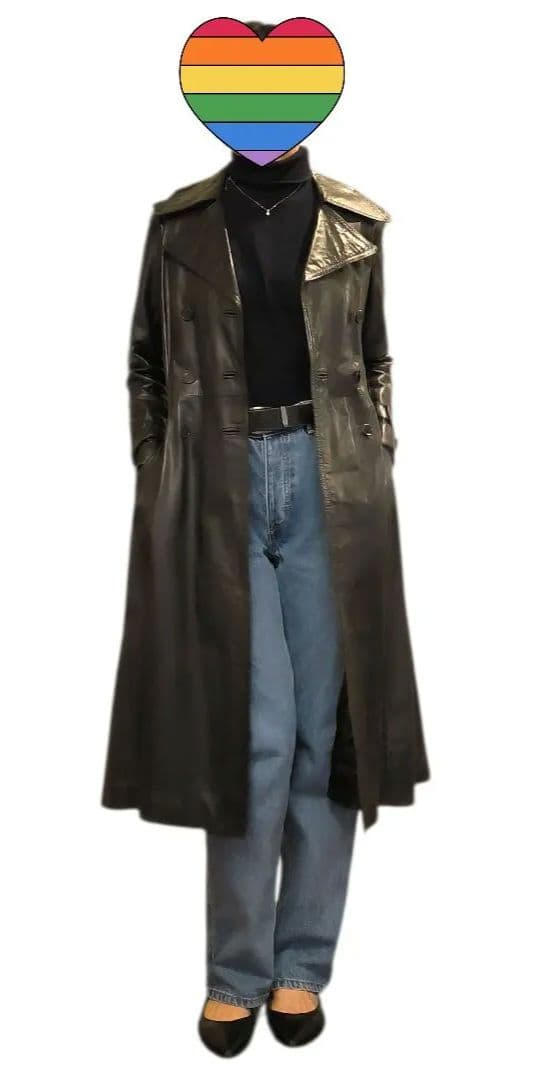 【希少】英国製 アクアスキュータム レザートレンチコート ヴィンテージ