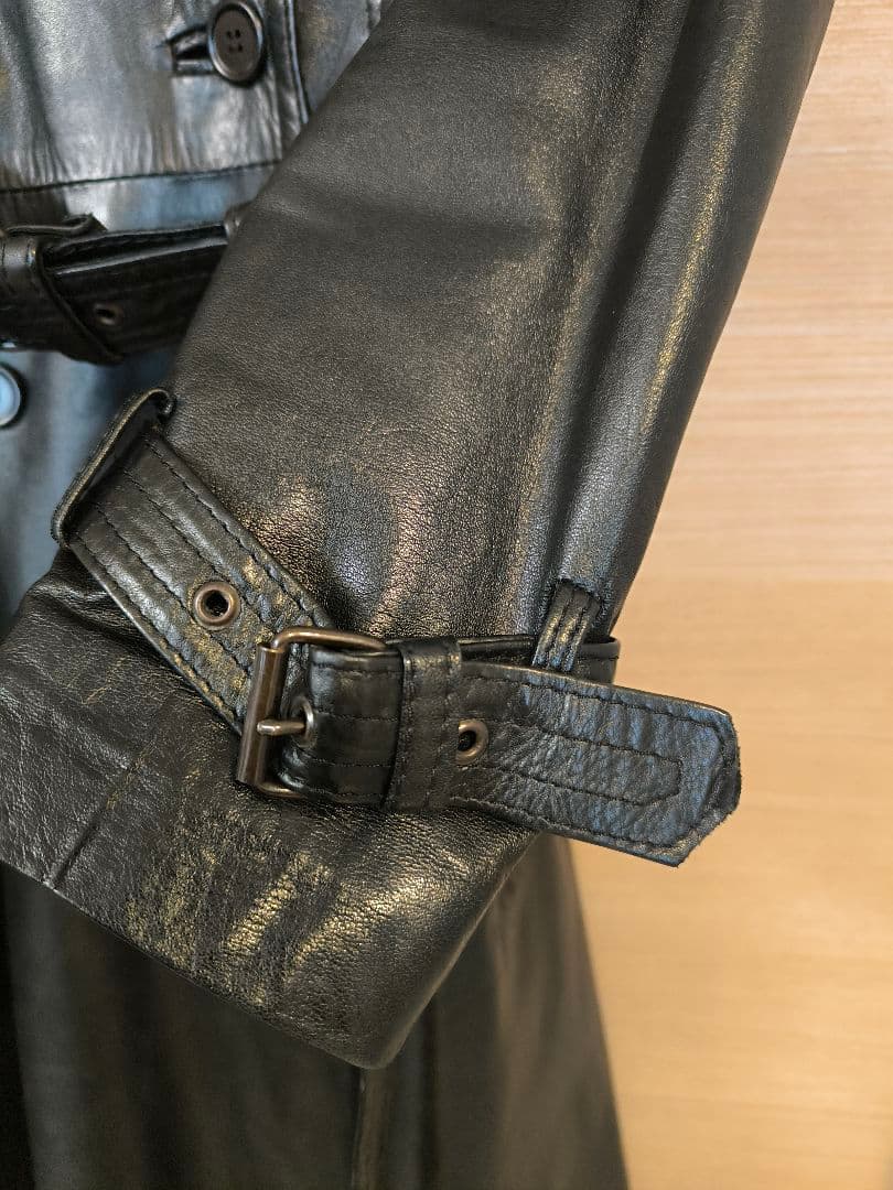 【希少】英国製 アクアスキュータム レザートレンチコート ヴィンテージ