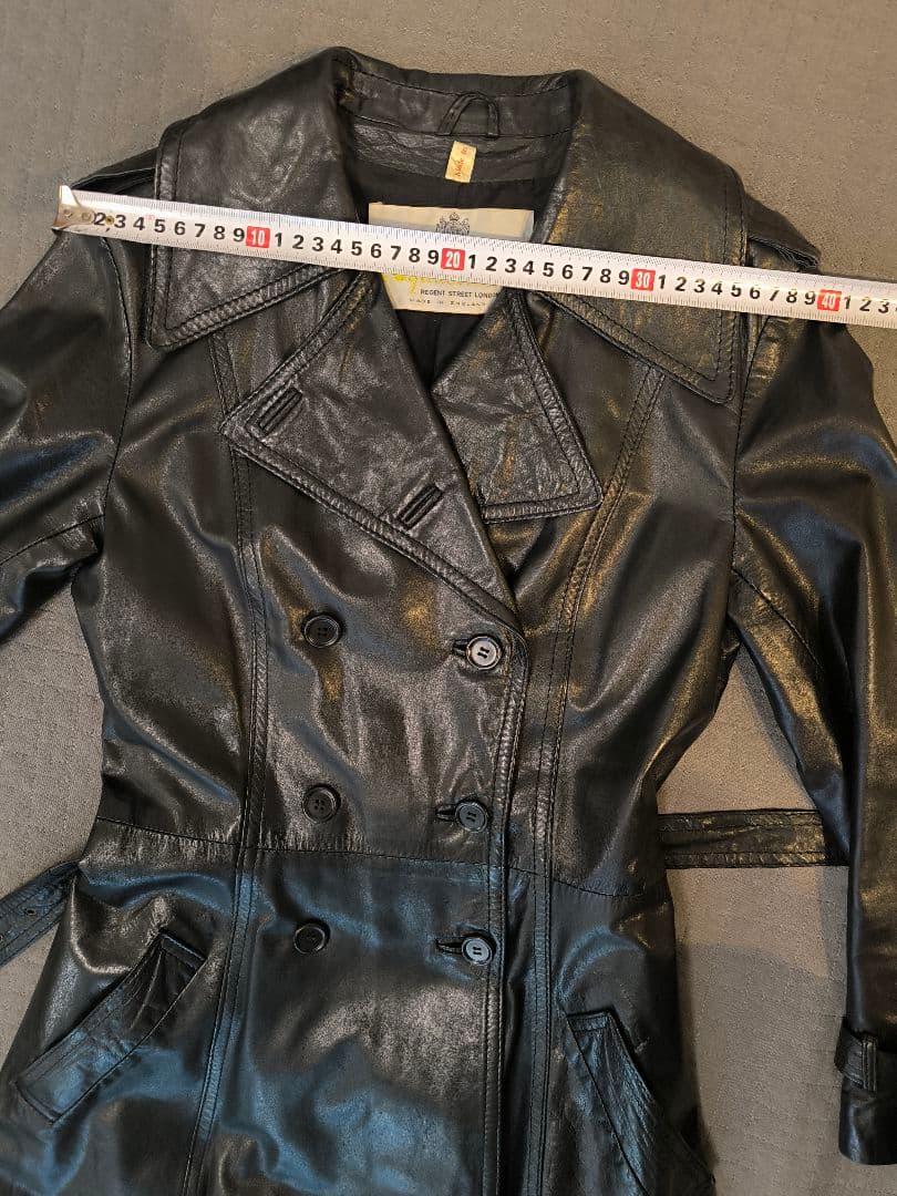 【希少】英国製 アクアスキュータム レザートレンチコート ヴィンテージ