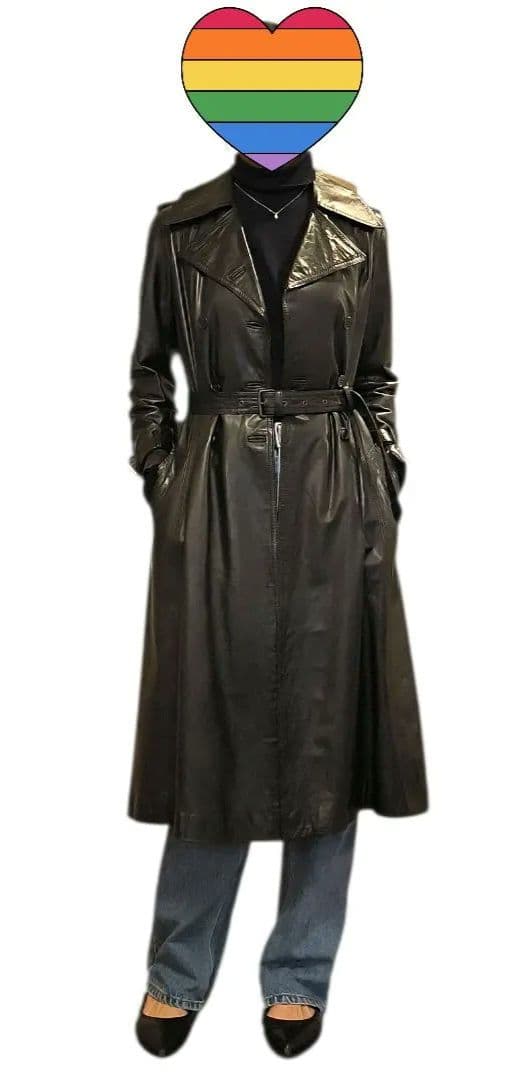 【希少】英国製 アクアスキュータム レザートレンチコート ヴィンテージ