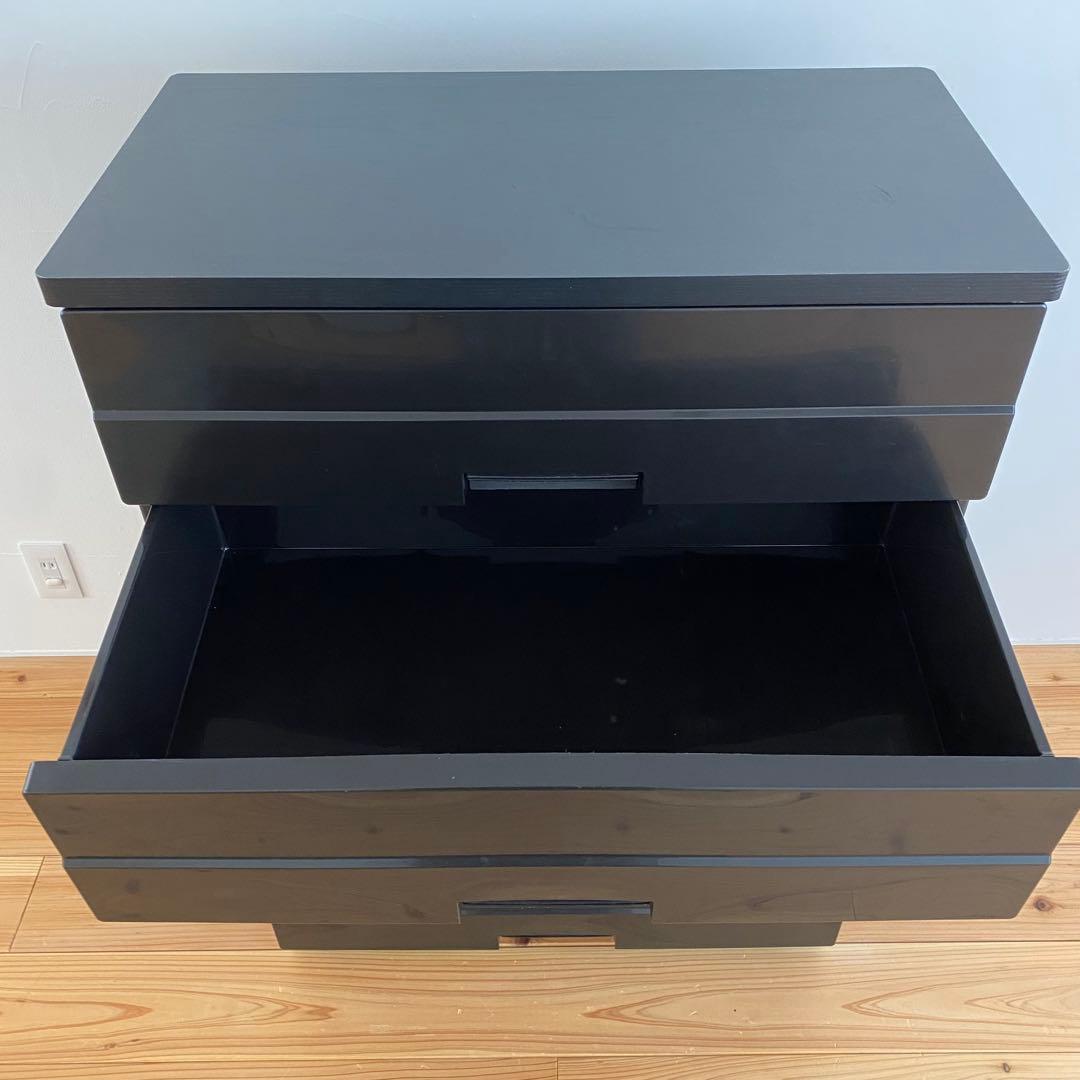 チェスト タンス たんす ブラック 黒 引き出し 収納 天馬 フィッツプラス