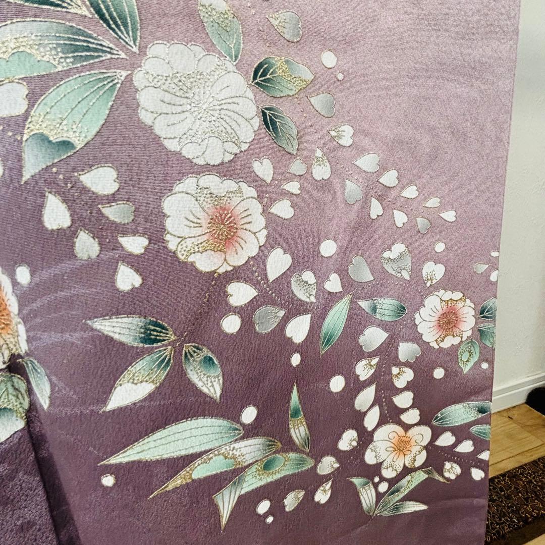 超美品　訪問着　正絹　袷　着物　現代　辻が花　着丈166裄63 トールサイズ