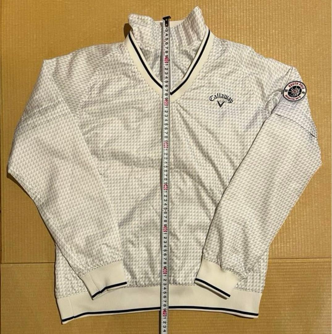 キャロウェイ 4WAY スニード ワッペン ホワイト×グレー プルオーバー L