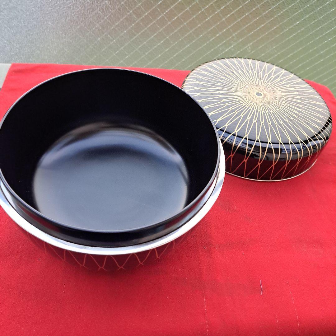 【京都平安　象彦　黒網目\"食籠】　天然木製　未使用/長期保管品