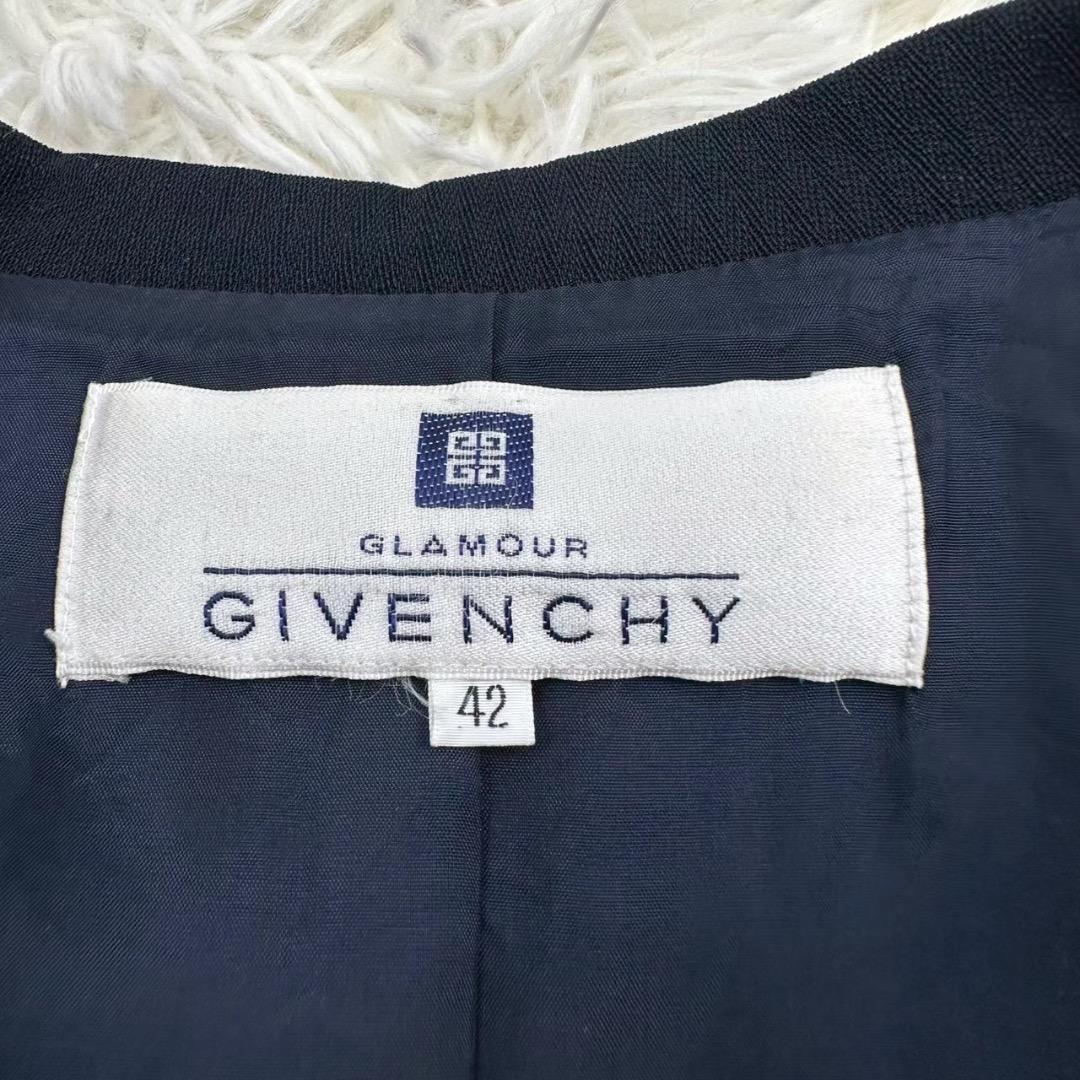 GIVENCHY ジバンシー 大きいサイズ XL スカートスーツ ネイビー 42