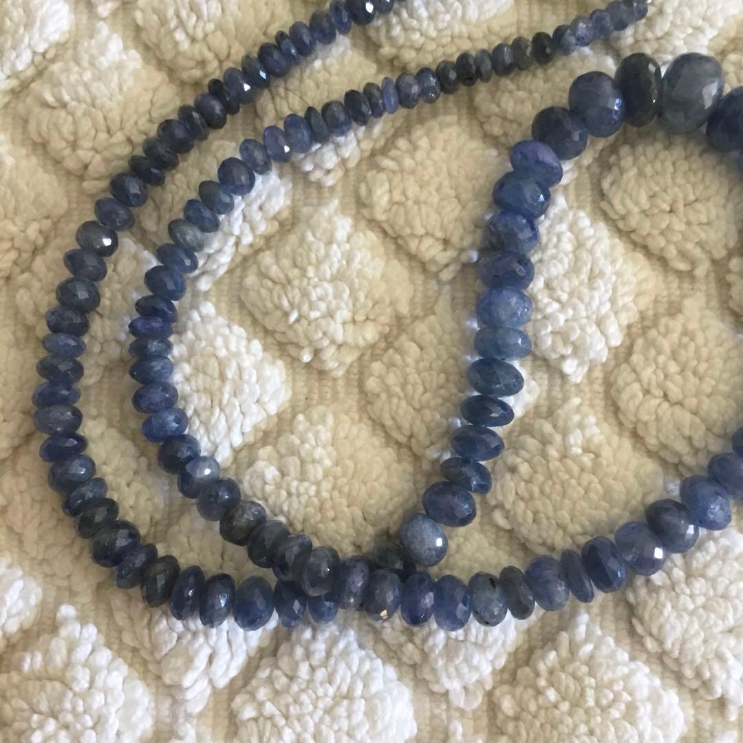 天然石ブルーサファイアネックレス　約53cm