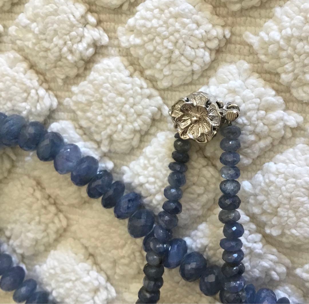 天然石ブルーサファイアネックレス　約53cm