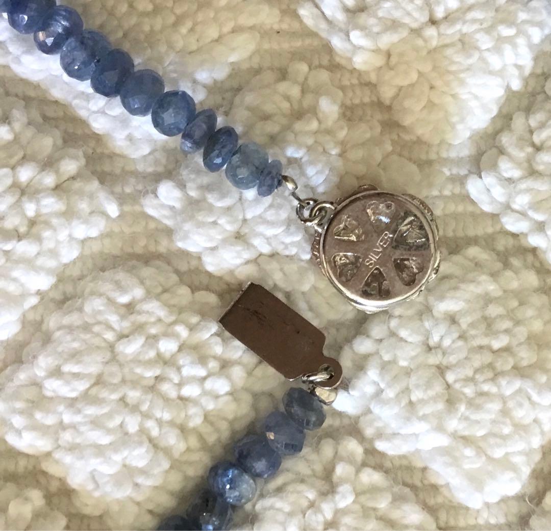 天然石ブルーサファイアネックレス　約53cm