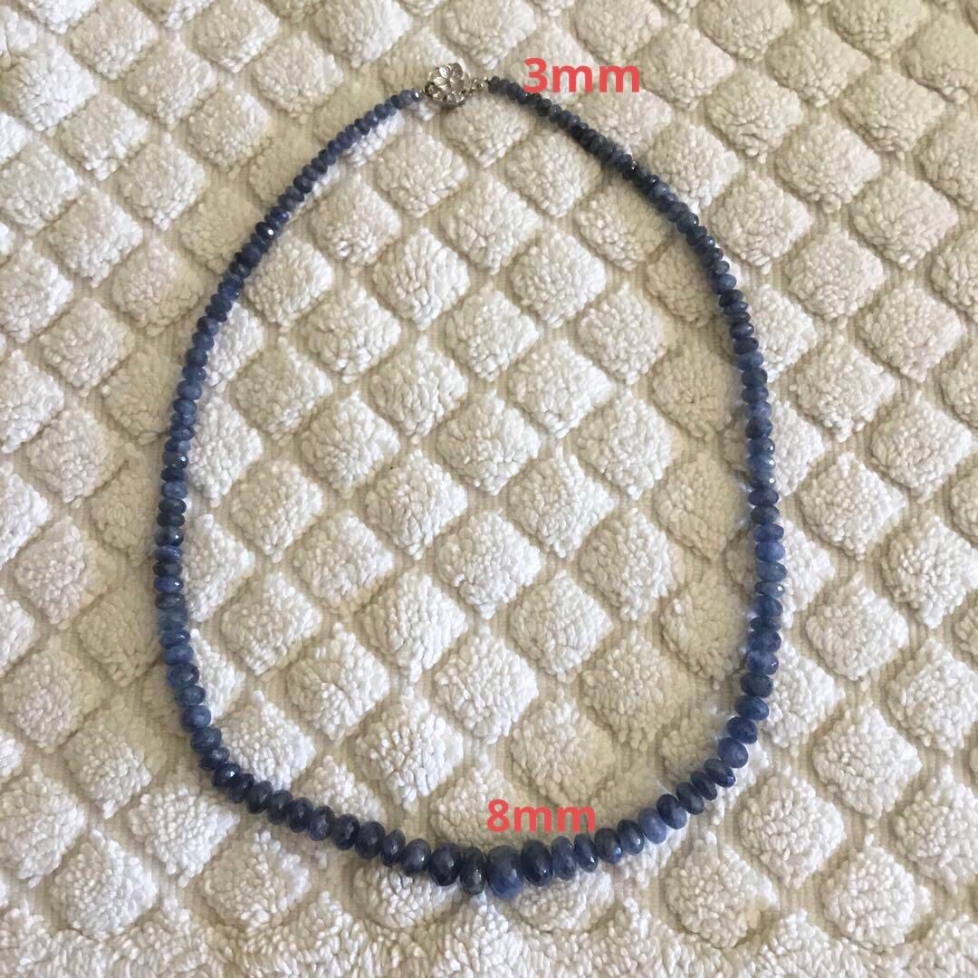 天然石ブルーサファイアネックレス　約53cm