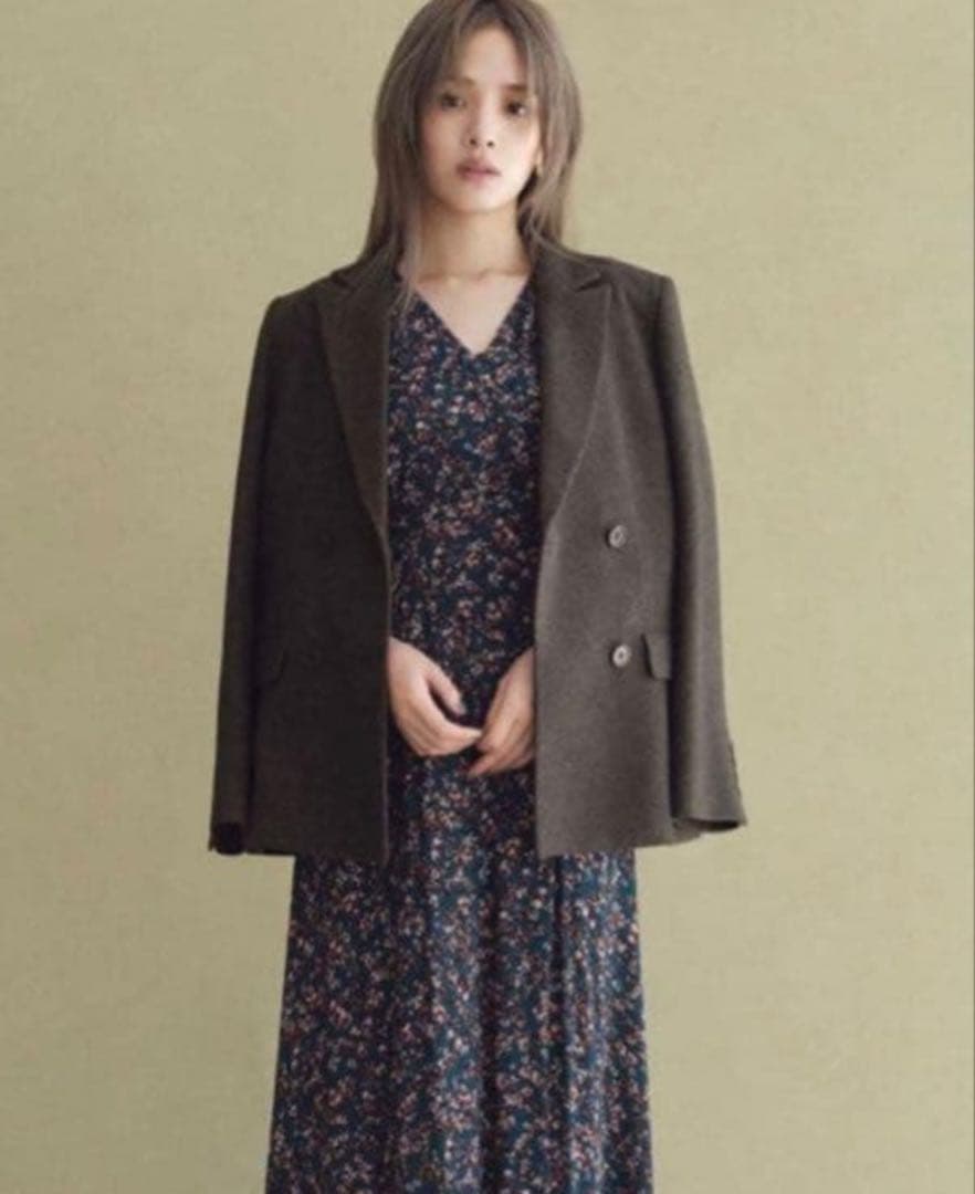 FRAY.I.D ダブルボタンウールジャケット ブラウン