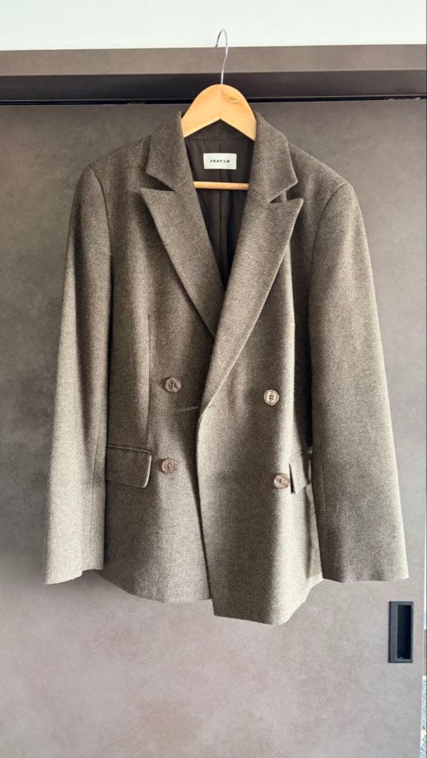 FRAY.I.D ダブルボタンウールジャケット ブラウン