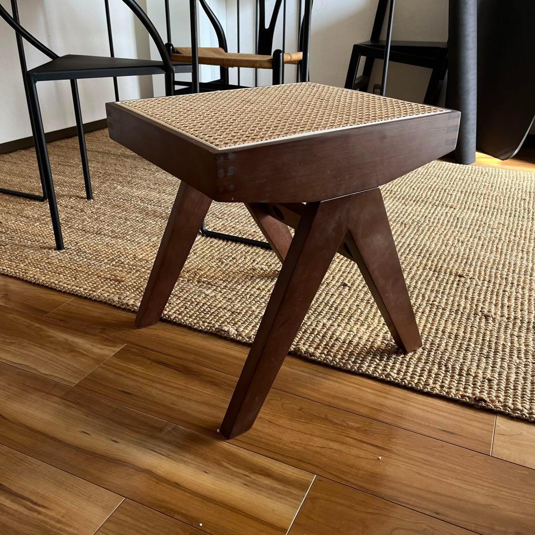 ピエールジャンヌレ スツール ベンチ リプロダクト ブラウン