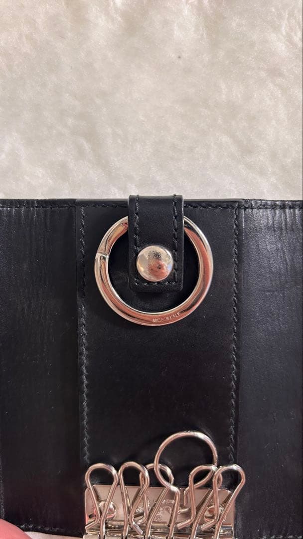 GUCCI　6連キーケース　GG型押し　リング　シマレザー