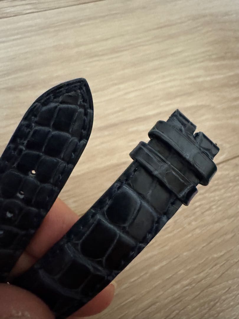 カミーユフォルネ 腕時計用 革ベルト ネイビー18/16