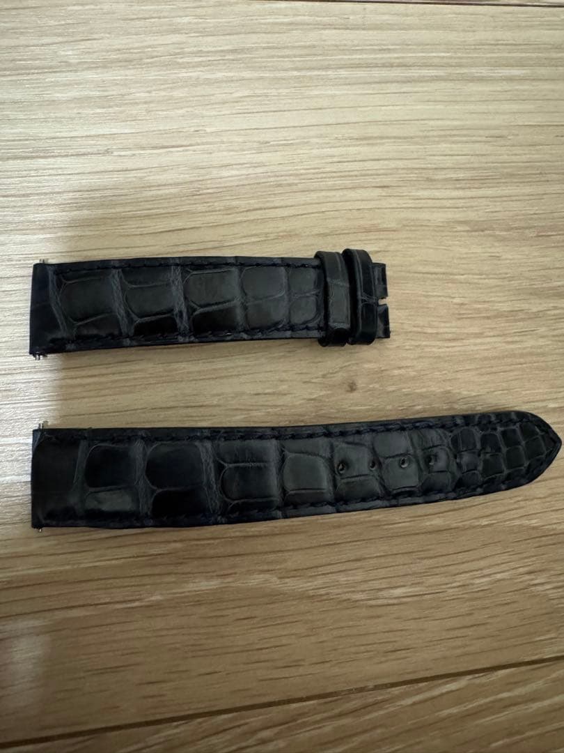 カミーユフォルネ 腕時計用 革ベルト ネイビー18/16