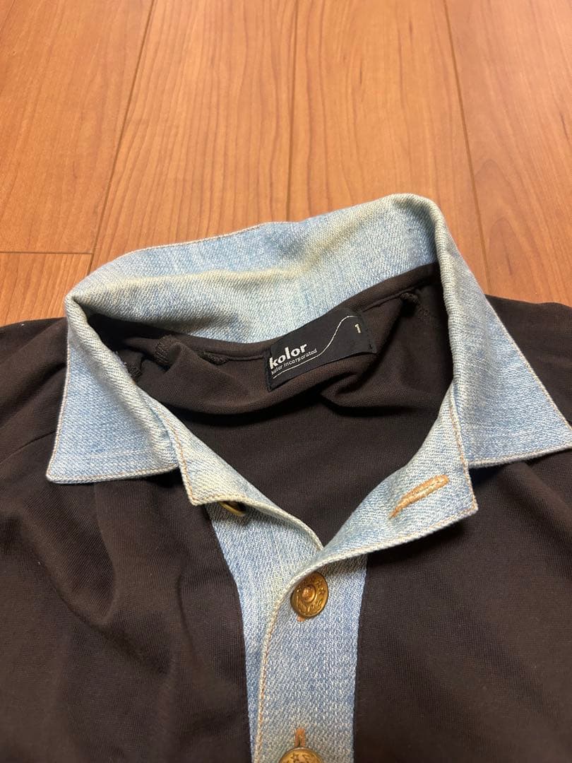 KOLOR デニム襟 長袖 ポロシャツ 2012 アーカイブ