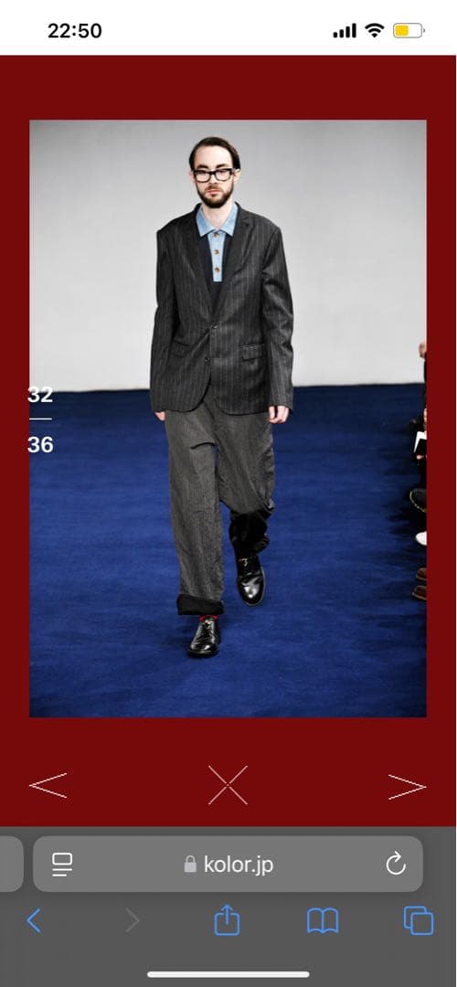 KOLOR デニム襟 長袖 ポロシャツ 2012 アーカイブ