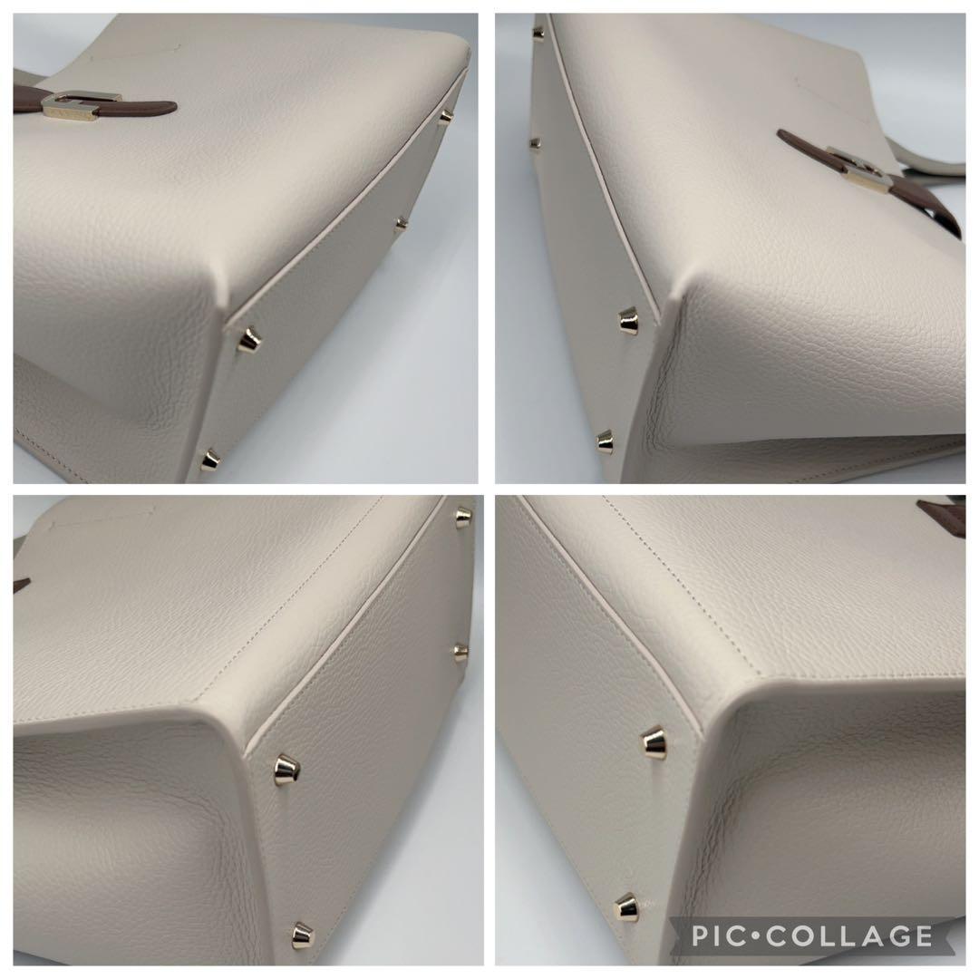 極美品✨FURLA フルラ　ソフィア トートバッグMサイズ レザー　アイボリー