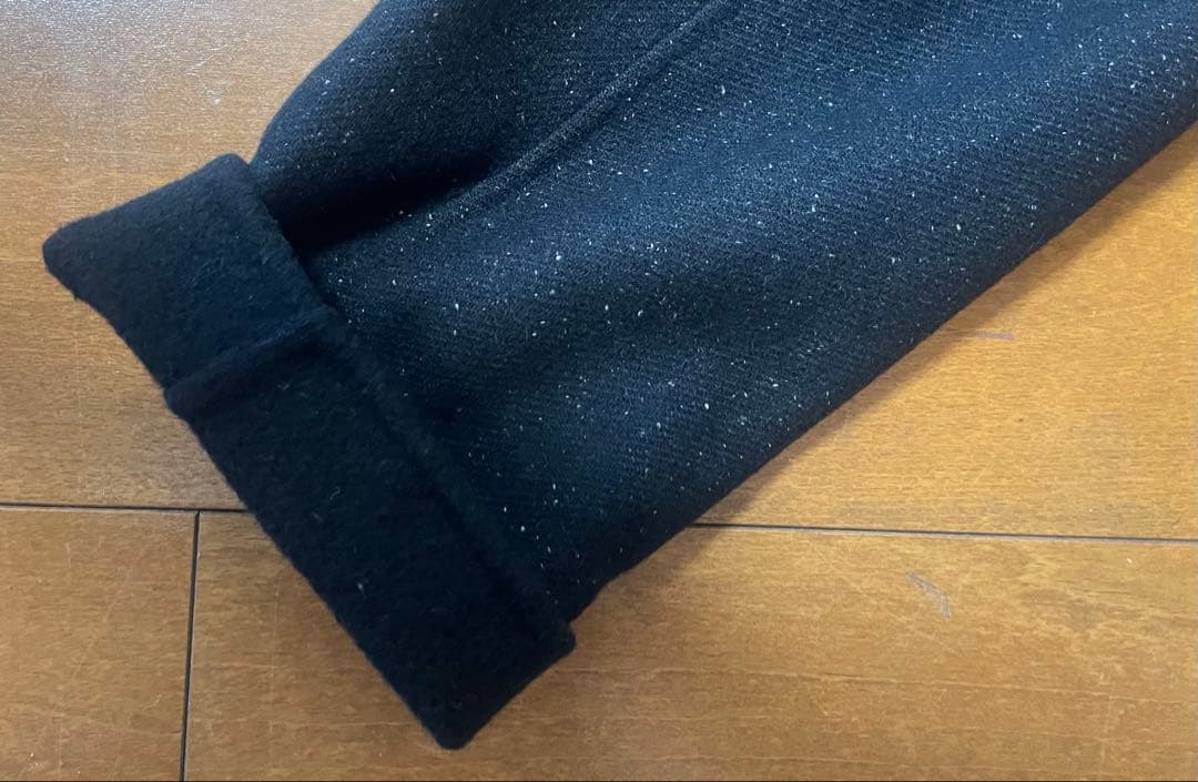 黒のロングコート シングルボタン