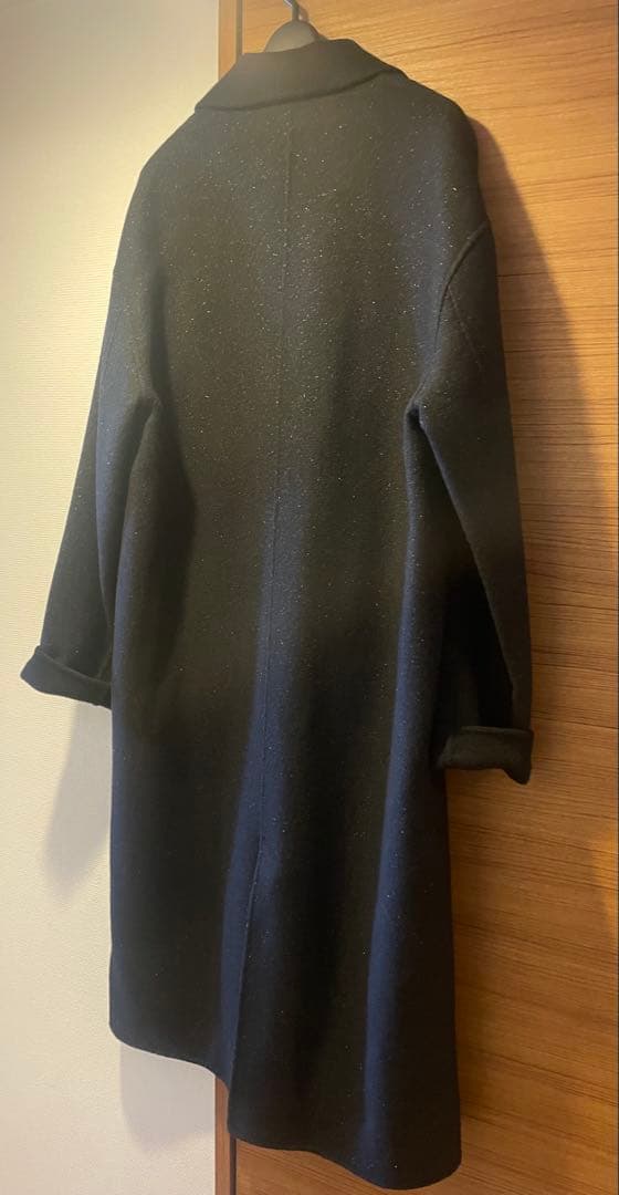 黒のロングコート シングルボタン